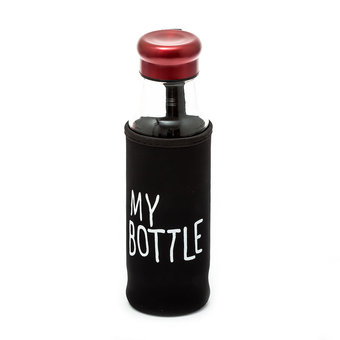 Термос My Bottle, стекло, с красной крышкой, 550 мл
