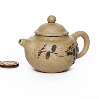 Чайник Исин, До Чжи, роспись глиной, №21, 70 мл арт. 3609 Чайник Исин, До Чжи, роспись глиной, №21, 70 мл
